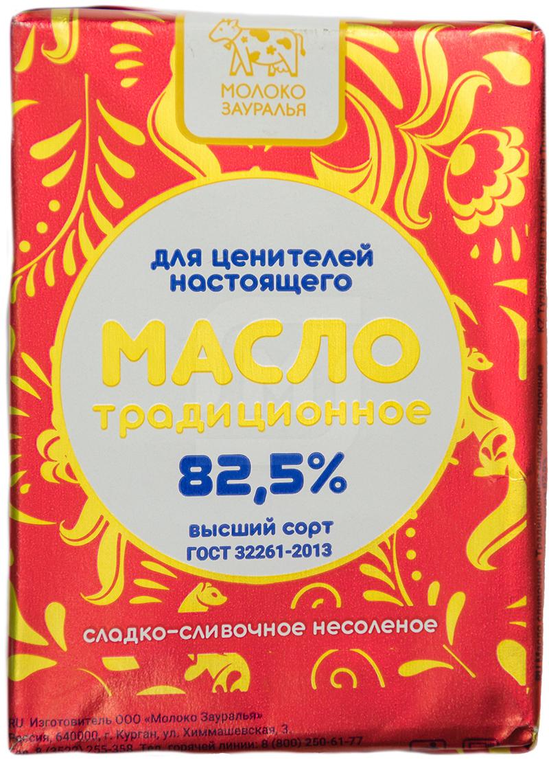

Масло сливочное Молоко Зауралья Традиционное 82.5%
