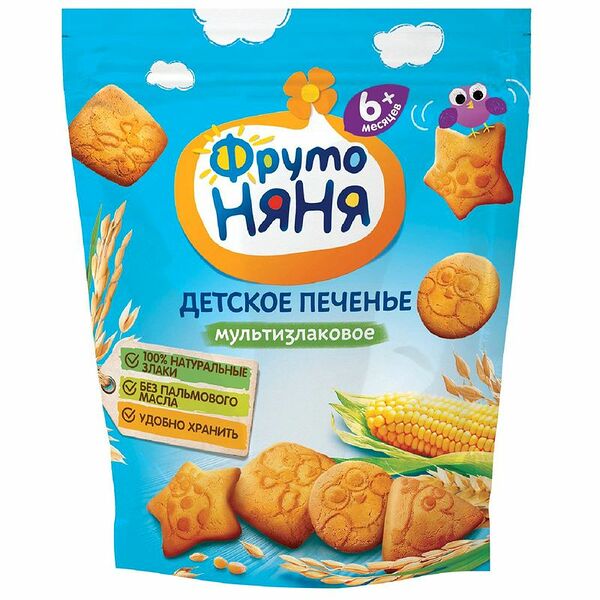 Детское печенье Мультизлаковое ФрутоНяня с 6 месяцев