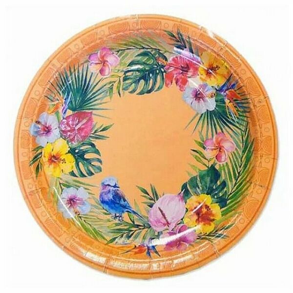 Тарелки одноразовые бумажные Тюльпаны, 10 шт ТМ Antella (Антелла)