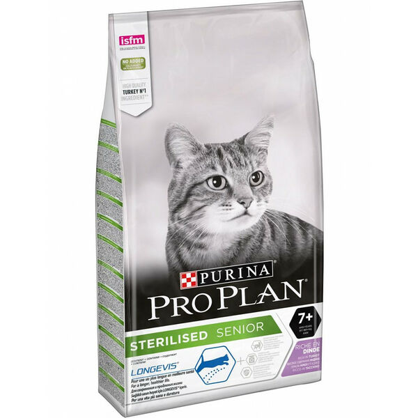 Сухой корм Purina Pro Plan для стерилизованных кошек старше 7 лет, с высоким содержанием индейки 400 г