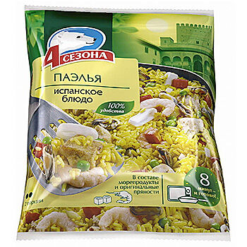 Паэлья 4 Сезона Испанское блюдо замороженная 600 г
