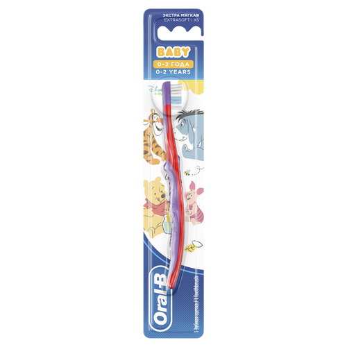 

Зубная щетка детская Oral-B Baby Дисней Винни Пух 0-2 года экстра-мягкая 1 шт цвет в ассортименте