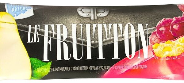 Эскимо Le Fruitton молочное с грушей в виноградной глазури 2.5%, 60г