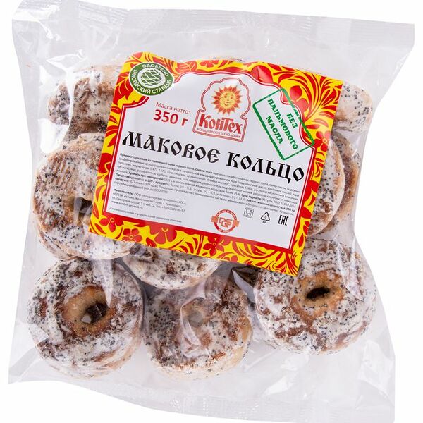 Пряники Контех Маковое кольцо 350 г