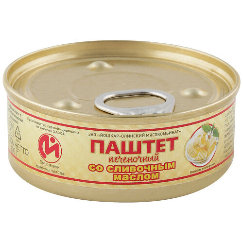 Паштет Йошкар-Олинский МК печеночный со сливочным маслом