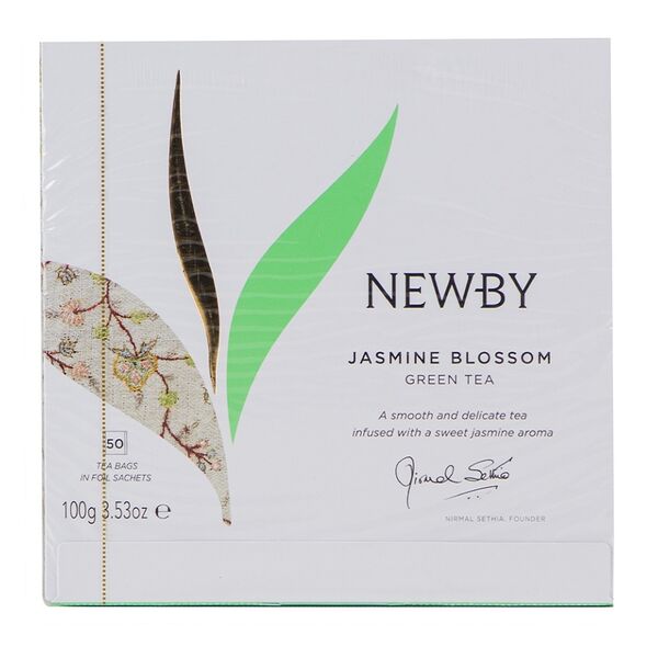 Чай зеленый Newby Jasmine Blossom, 50 пакетиков