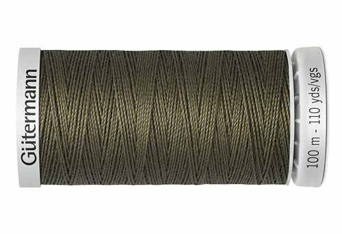 724033 Нить Extra Strong M 782 суперкрепкая, 100м, 100% п/э Gutermann(676 св.хаки)