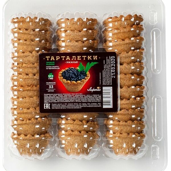 Тарталетки Лиронас маленькие ржаные