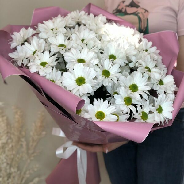 Букет Белых Хризантем