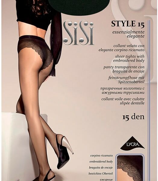 Колготки SiSi Style 15 Nero черные Размер 4