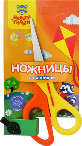 

Ножницы детские МУЛЬТИ-ПУЛЬТИ Приключения Енота, 13,5см, Арт. MS_11137