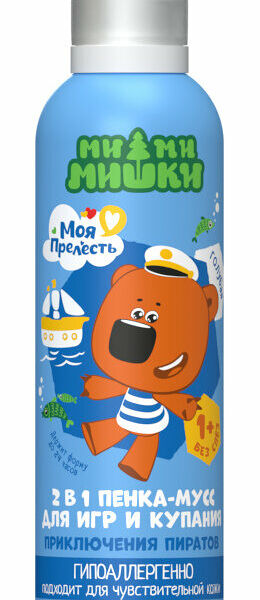 Пенка-мусс для купания Моя прелесть Приключения пиратов голубая