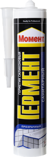 Герметик силиконовый Момент Гермент, санитарный прозрачный, Арт. Б0022959, 280г