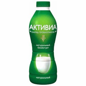 Биойогурт Активиа натуральный питьевой 2.4% в Магнит со скидкой –25%