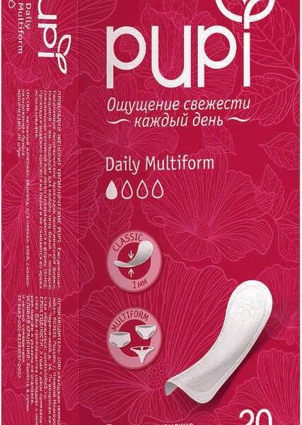 Прокладки ежедневные Pupi Multiform, 20шт