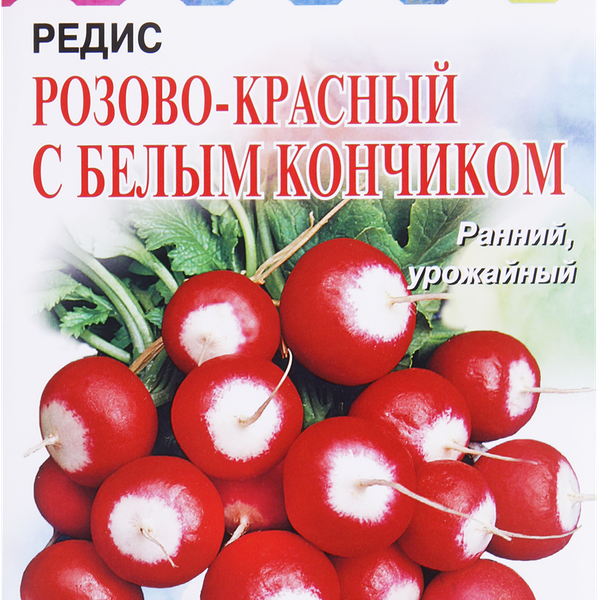 Семена Дом семян Редис с белым кончиком Розово-красный, 2,3 г
