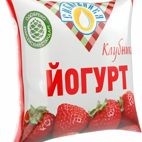 Йогурт Сибиржинка Клубника 2.5% 500г