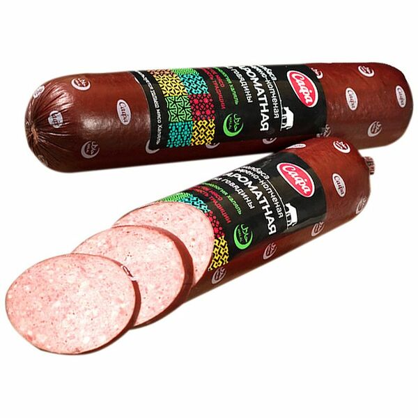 Колбаса варёно-копчёная Сафа Ароматная халяль категории Б, 580г