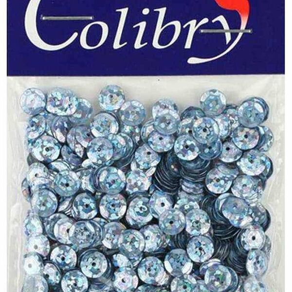 Пайетки 6 мм серебро ТМ Colibry (Колибри)