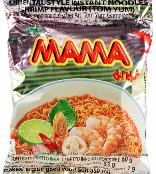 Лапша тайская быстрого приготовления Mama со вкусом Креветки Том-Ям