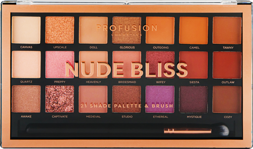 

Набор для макияжа глаз PROFUSION Тени для век Nude Bliss, 250г + Кисть