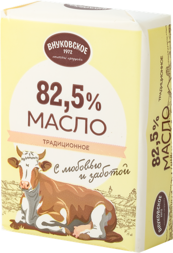 

Масло сливочное Внуковское Традиционное 82,5%, без змж, 180 г