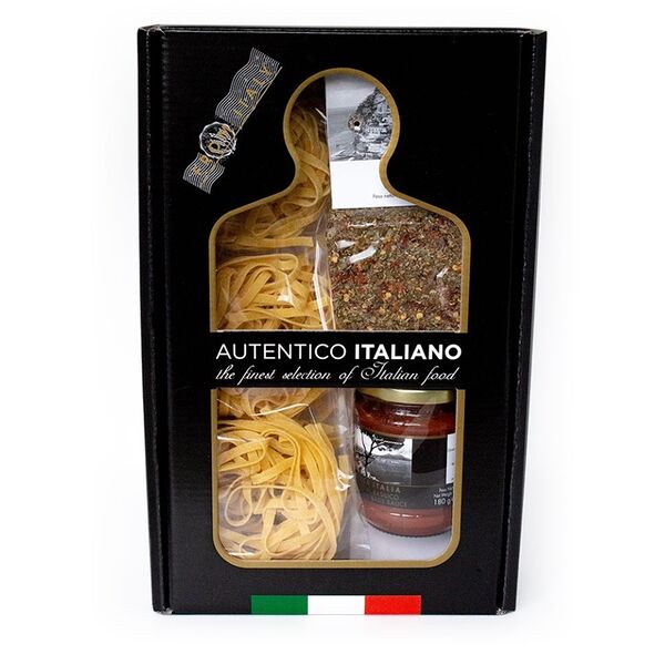 Подарочный набор для приготовления пасты с томатным соусом и смесью специй «Пиккантиссим», AUTENTICO ITALIANO, 1 шт., Италия