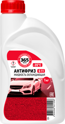 

Антифриз 365 ДНЕЙ G11 красный -35, 1л