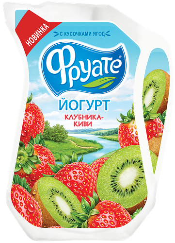 Йогурт питьевой Фруате клубника-киви 1.5%, 250 г