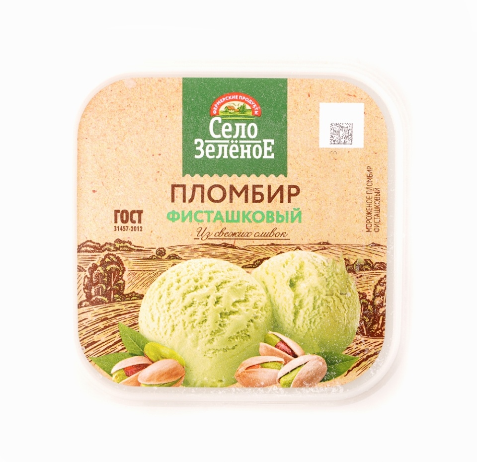 

Мороженое Село Зелёное пломбир фисташковый 15% 200 г
