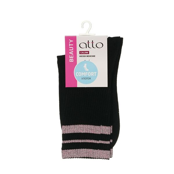 Женские носки Atto C1455 трикотажные, черные