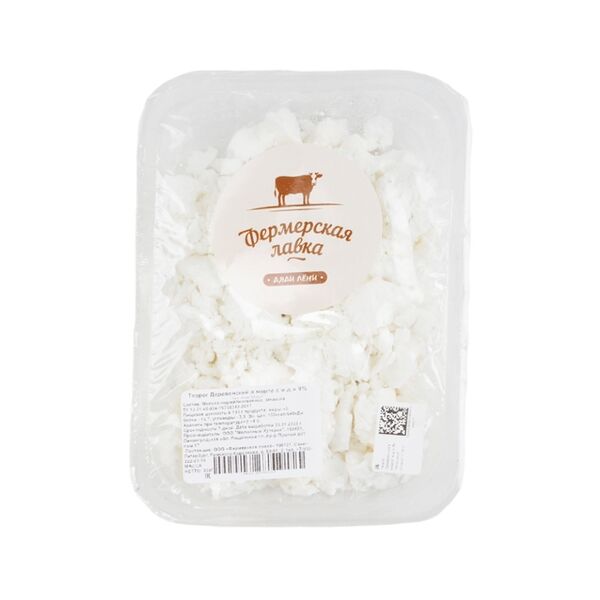 Творог пластовой ДЯДЯ ЛЕНЯ Деревенский 9–12%, без змж, 300г