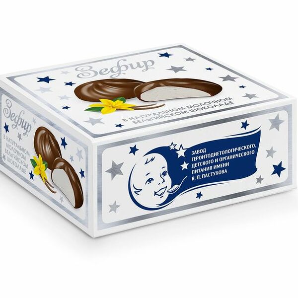 Продукт молочный Зефир с ванилью в молочном бельгийском шоколаде 9.5%, 60г