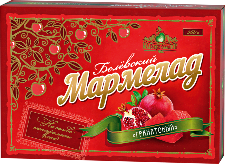 

Мармелад Белёвская пастильная мануфактура Рубиновый гранат, 360г