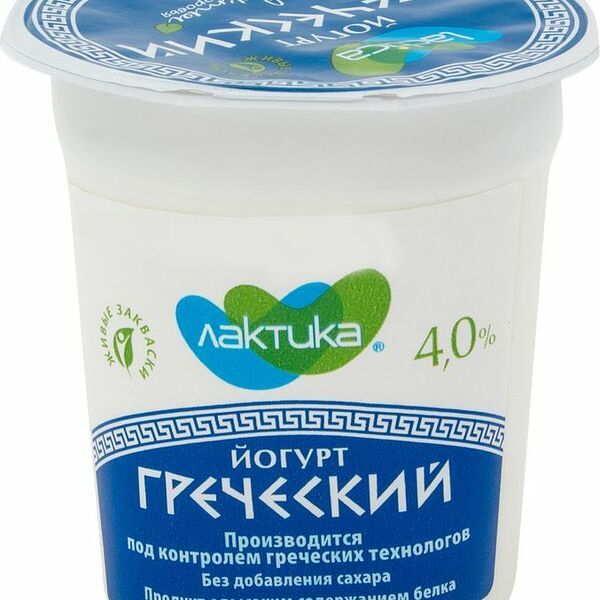 Йогурт Lactica греческий натуральный 4%, 120г