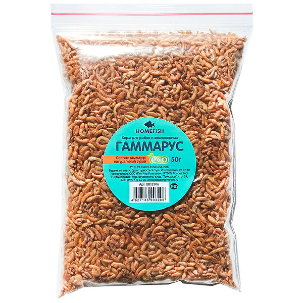 Корм для рыб Homefish Гаммарус 50 г 