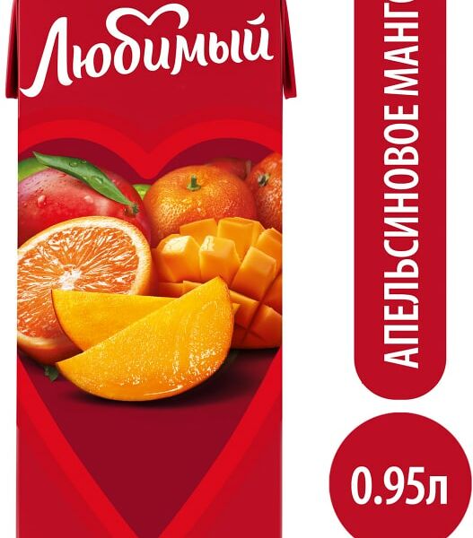 Напиток Любимый Апельсиновое манго 950мл