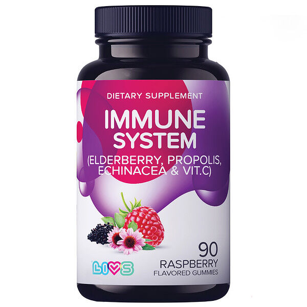 LIVS комплекс иммун с бузиной прополисом и эхинацеей со вкусом малины мармеладные пастилки №90