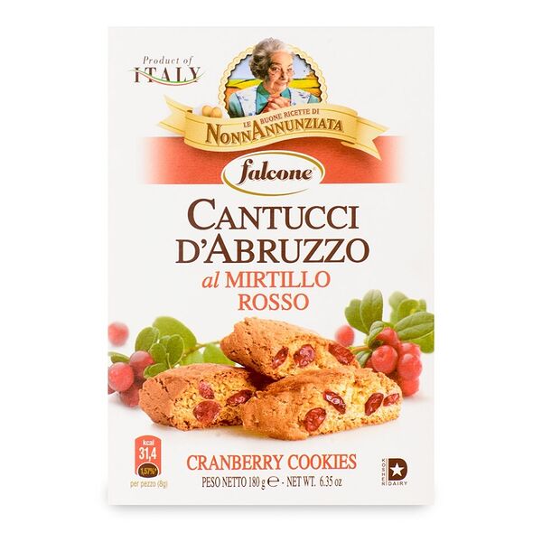 Печенье Cantucci D'Abruzzo с клюквой, Falcone, 180 г
