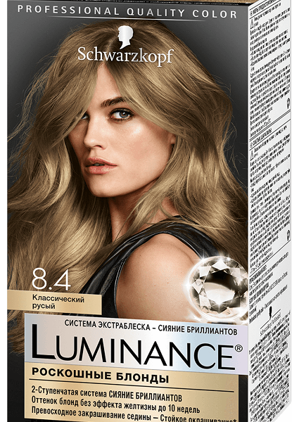 Краска для волос Schwarzkopf Luminance Роскошные блонды оттенок 8.4 Классический русый