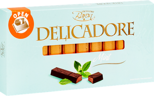 

Шоколад темный Delicadore Mint с мягкой начинкой со вкусом мяты 200 г