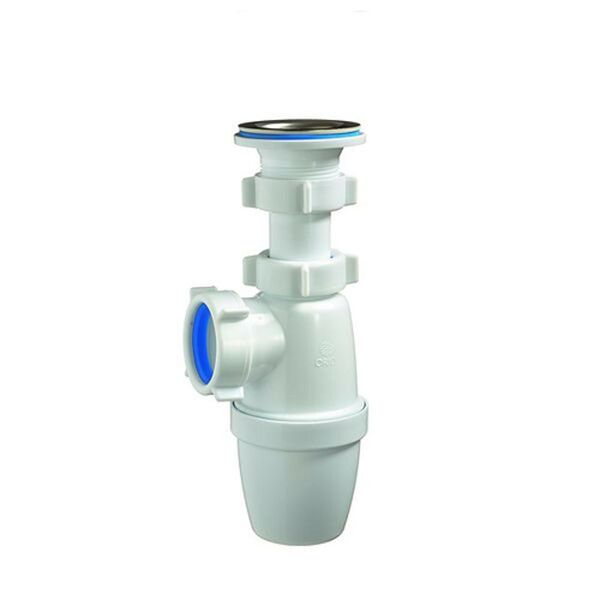 Сифон бутылочный 1.1/4 х 40 с нержавеющей чашкой