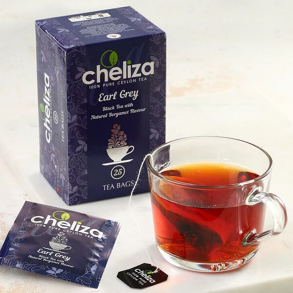 Чай черный Эрл Грей 100% цейлонский Челиза пакетированный 25 шт. Шри-Ланка