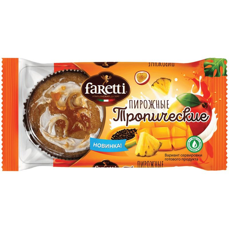

Пирожное Faretti Тропическое 130 г