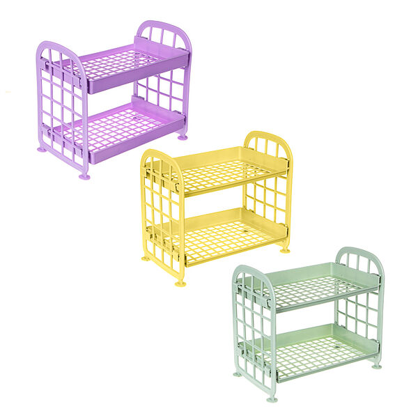 Vetta этажерка пластиковая, 2 яруса, 22х14х20,5см, 3 цвета