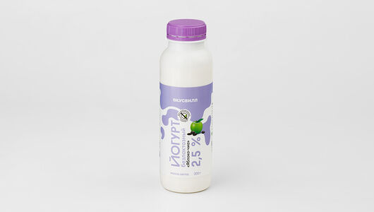 Йогурт питьевой безлактозный Яблоко-Чиа 2,5%