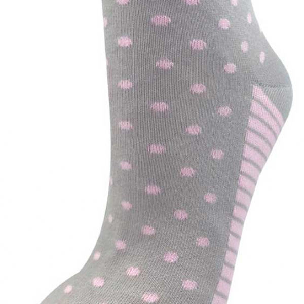 Носки женские Cinema by opium в горошек серо-розовые, р.23