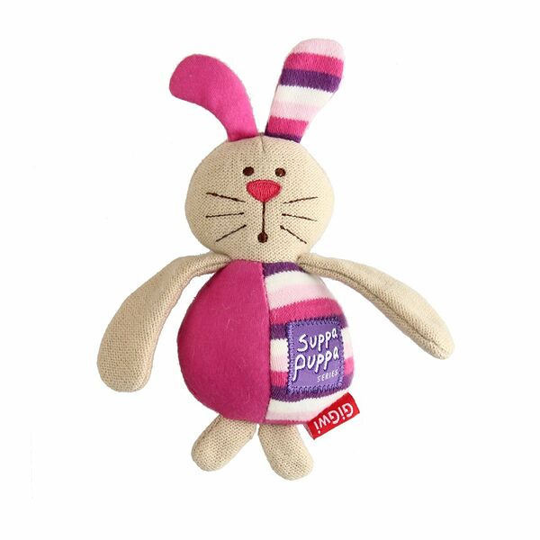 Игрушка для маленьких собак Зайка с пищалкой 17см