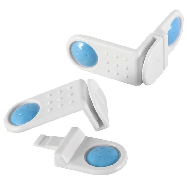 Замок-блокиратор для шкафов и ящиков ДОМОВОЙ, 2 шт, ABS-пластик