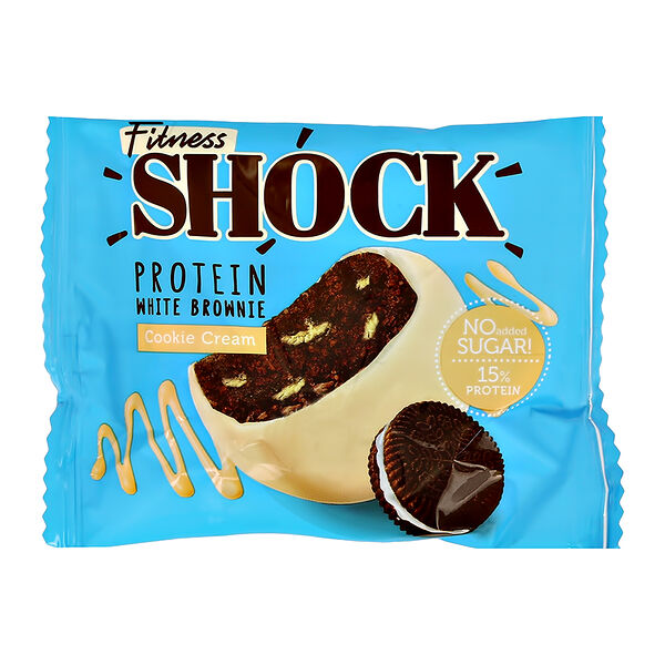 Печенье глазированное FitnesSHOCK Брауни с ароматом Печенья
